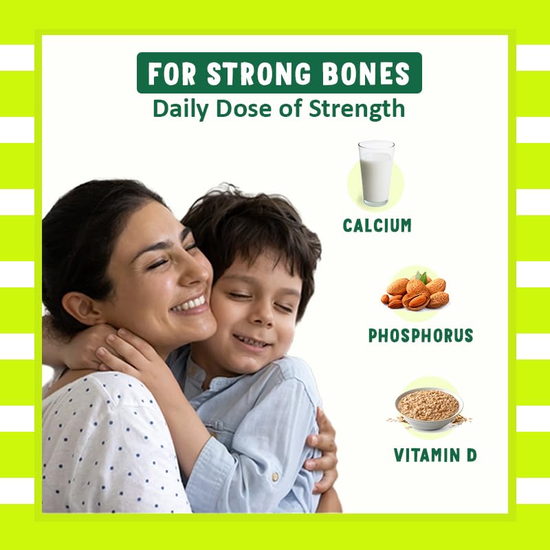 Nature's Truth Kids Black Elderberry With Vitamin C, Zinc + Power Gummies Junior For Strong Bones | Calcium, Phosphorus & Vitamin D | For Ages 4-15 Years | Tasty Banana Flavour 30 Gummies
