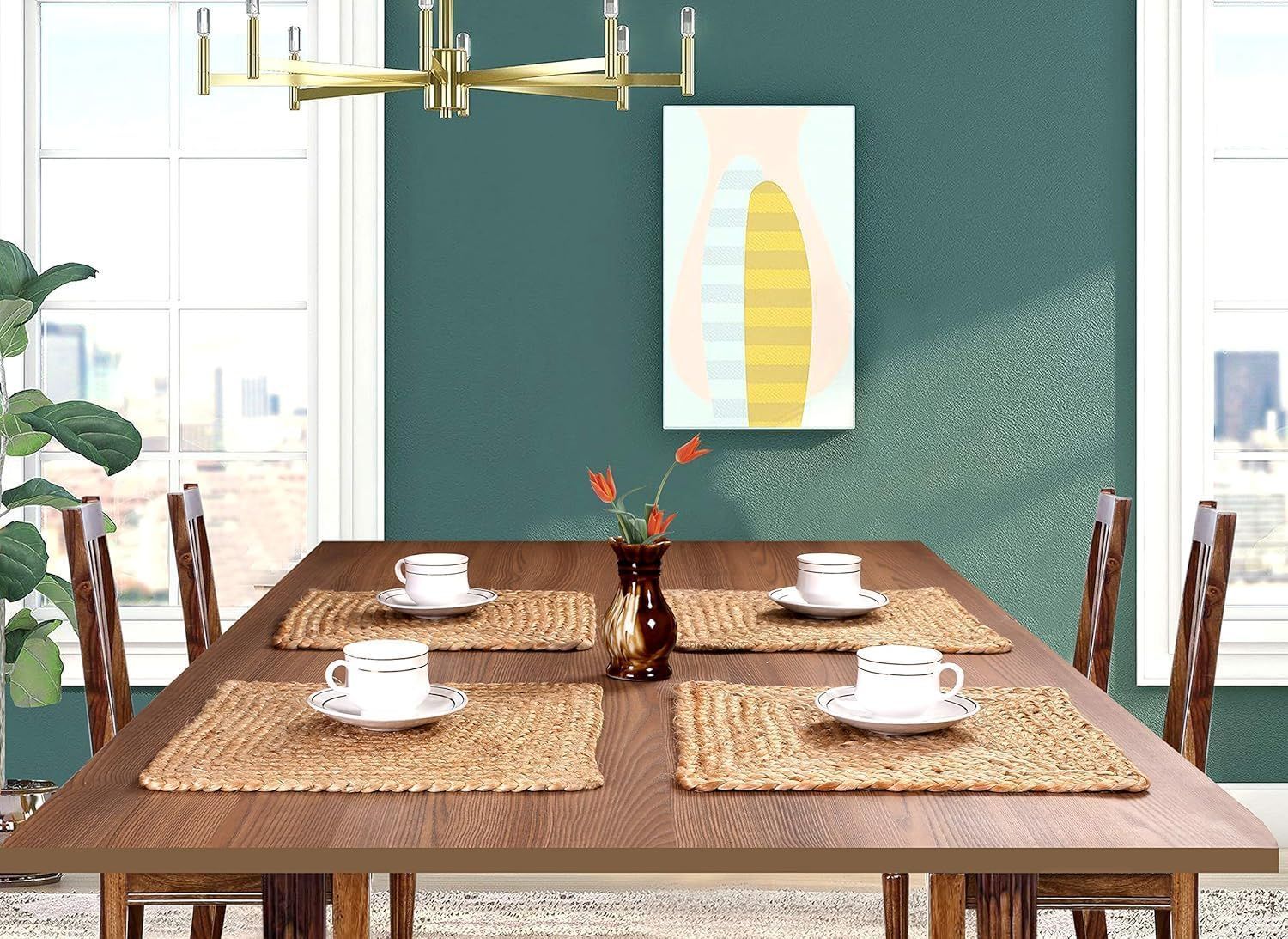 AIESY®- Reversible Jute Braided Eco-Friendly Table Runner