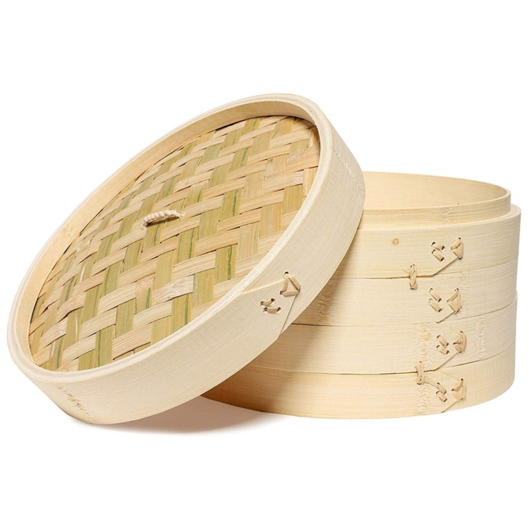 RSC Dim Sum Basket 2 Tier with Cover Steamer for Momo's & Dumplings, P19-22A
