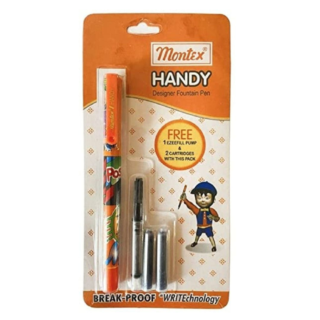 Montex Handy Fountain Pen with 2 Ink Cartridges