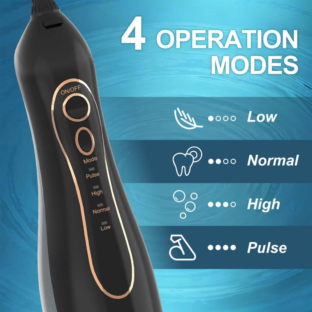 EPICARMA Combo Electric Toothbrush and Oral Irrigator, Black