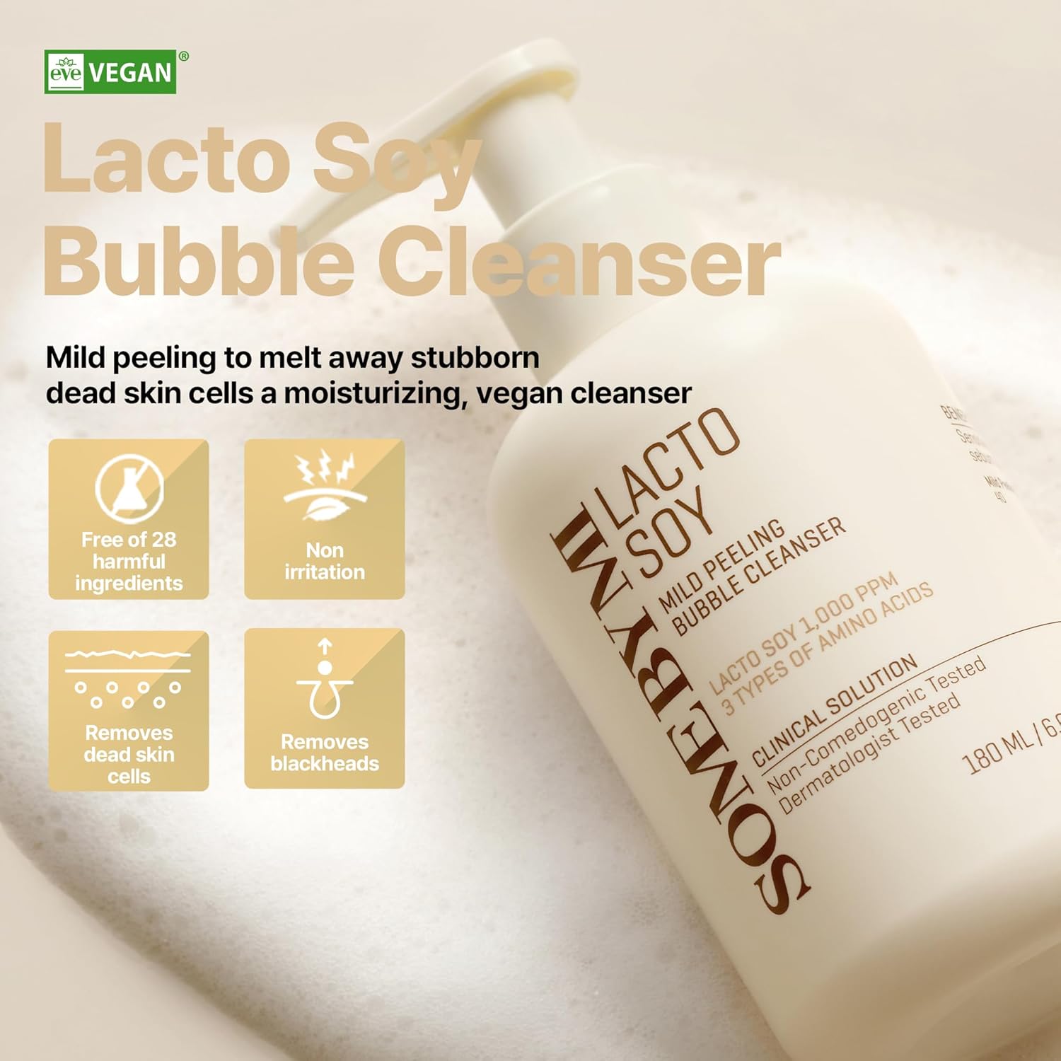 Some By Mi Lacto Soy Mild Bubble Peeling Cleanser 180ML
