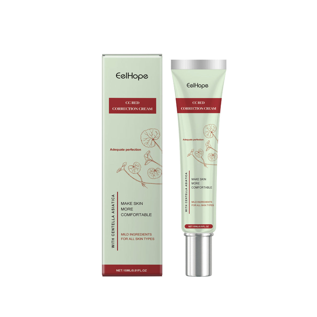 Centella CC Cream, Brightening Concealer, Lighten Skin Tone, Moisturizing Foundation ,15ml