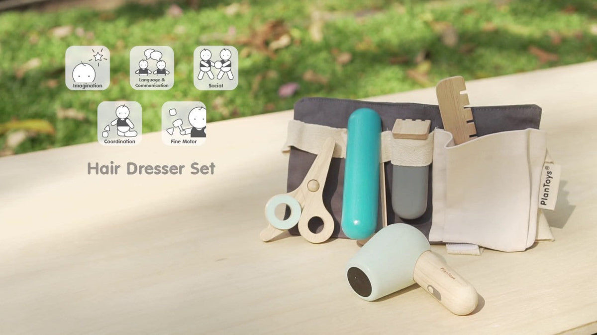 PlanToys Hair Dresser Set — Wooden Pretend Play Set