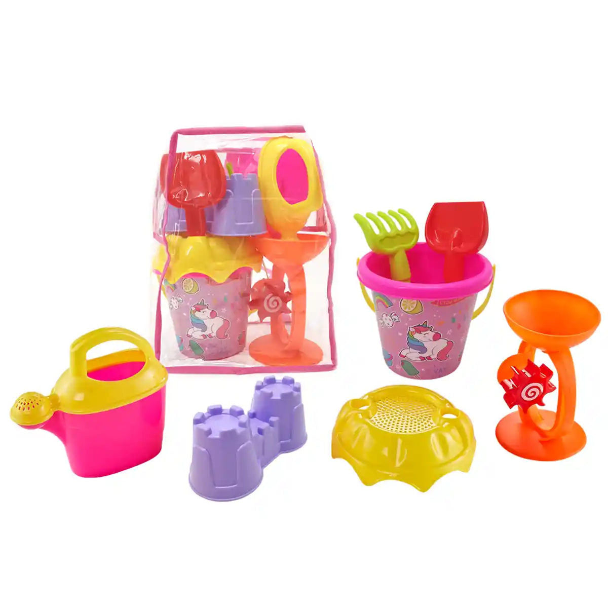 7PCS BEACH SAND TOYS 3YRS+