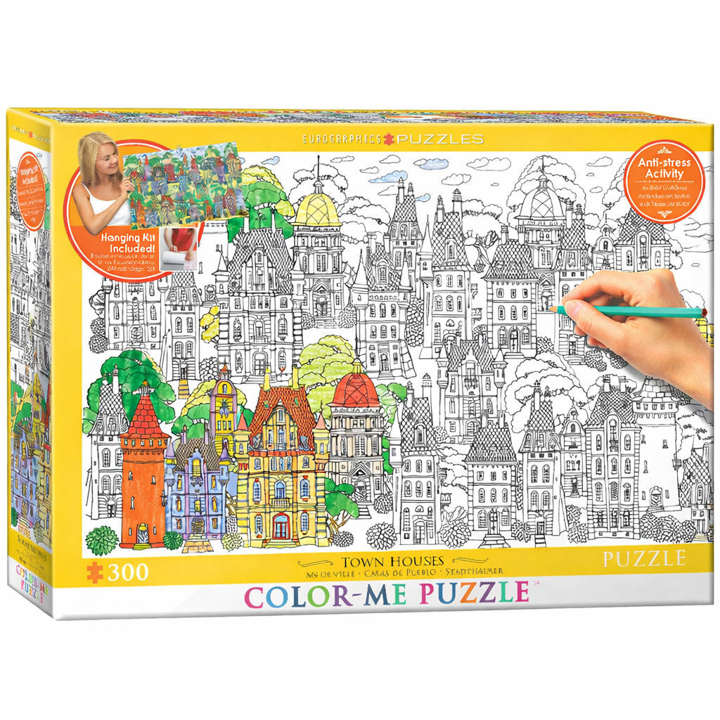Color Me Town Houses 300 Pieces Puzzle