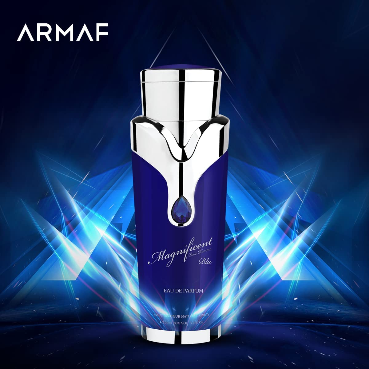 Armaf Magnificent Blue Eau De Parfum Spray For Men, 100ml