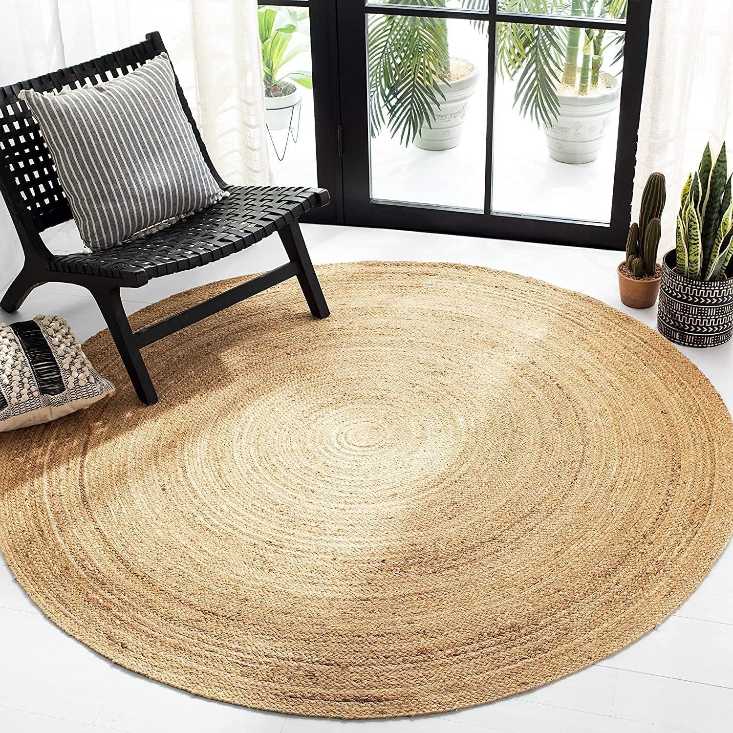 AIESY® Handwoven Jute Chindi Doormats Braided Reversible Door mat