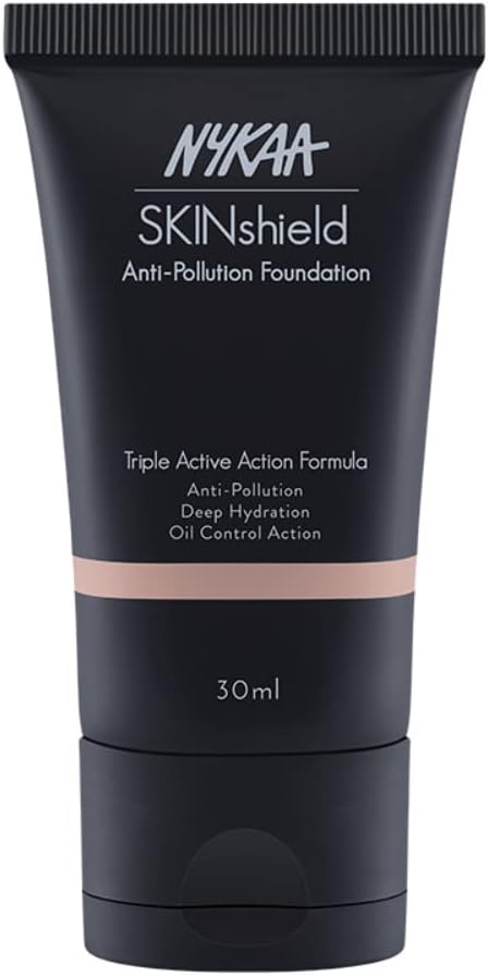 Nykaa SkinShield AntiPollution Matte Foundation Nude Delight05
