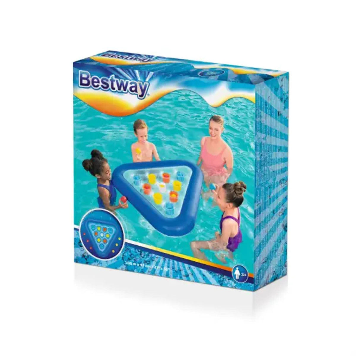 Bestway Inflatable Floating Pong Game 99 x 91 x 13cm, 3+ years