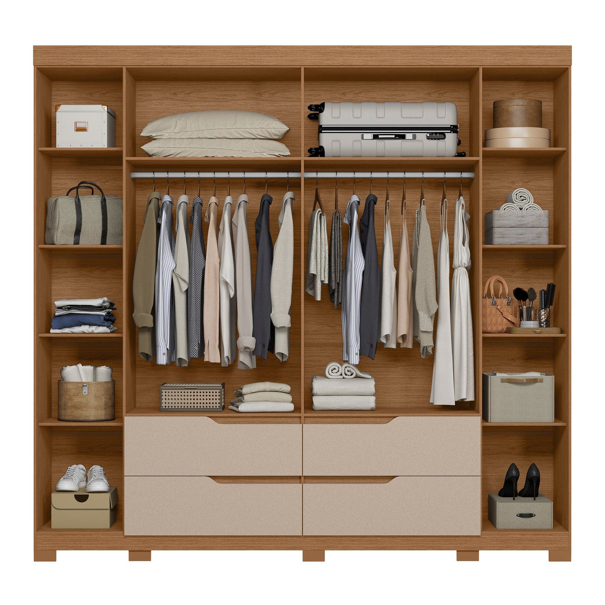 Doble Casal 6 Door Wardrobe with Mirror