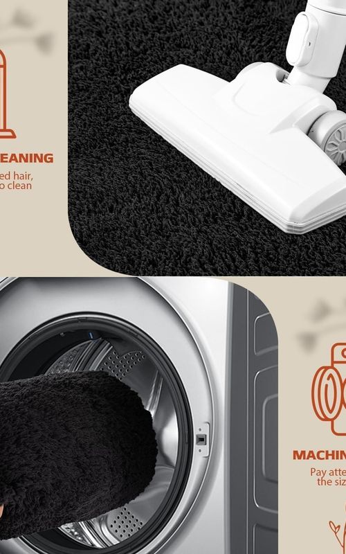 AIESY® Ultra-Soft Plush Washable Non Slip Floor Carpet