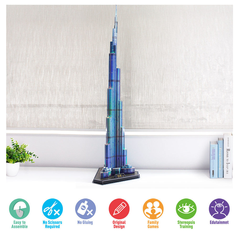 3D PUZZLE LED BURJ KHALIFA 136PCS B/O