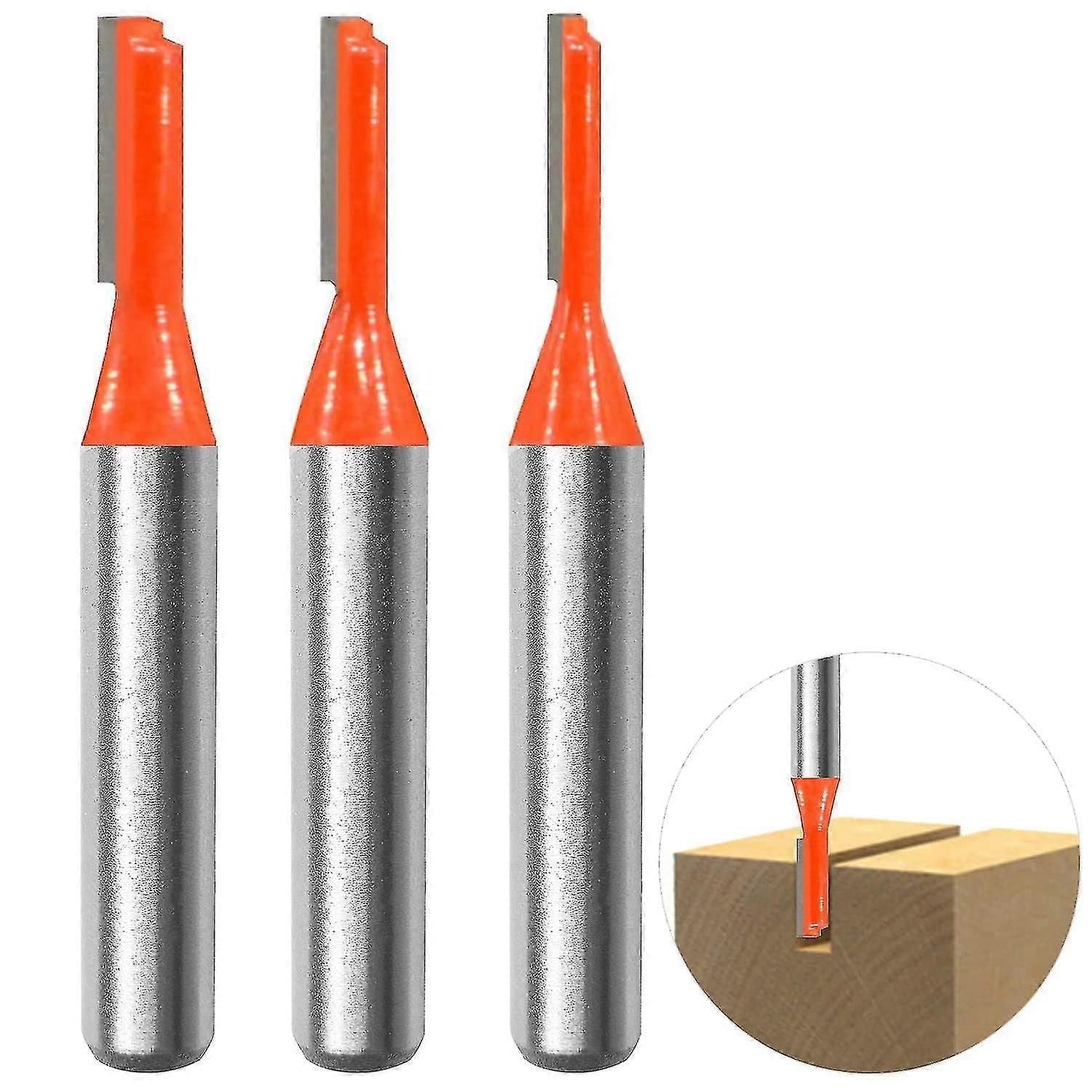 Router Bit Set Straight Grooving Cutter for Woodworking Tools