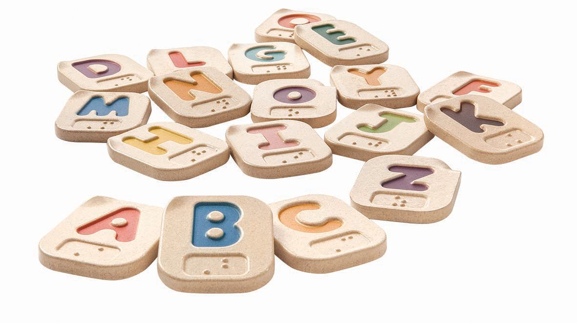 PlanToys Braille Alphabet A-Z — Wooden Braille Learning Set