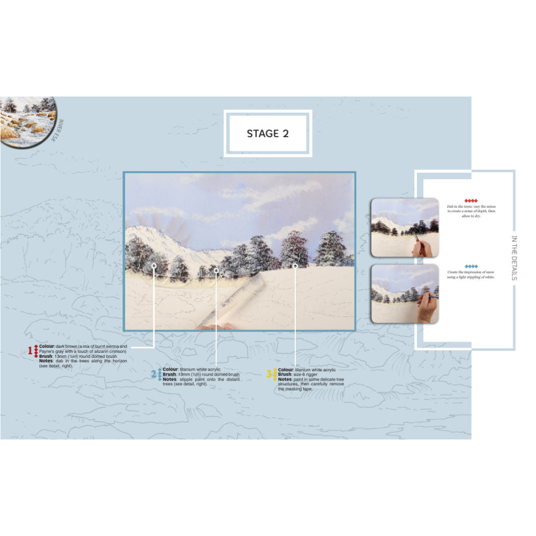 Search Press Country Scenes Paint Pad Poster Creative Painting & Art Activity Book