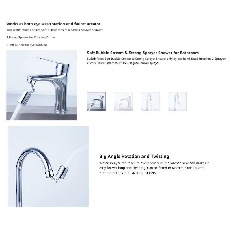 Rotating Faucet, Specification: Two Sections Two Sections