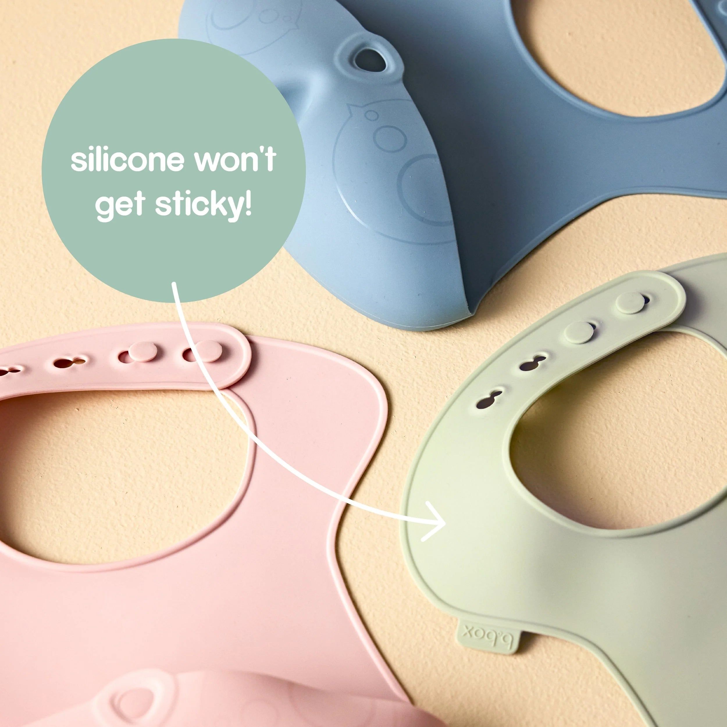 b.box Silicone Travel Bib-sage