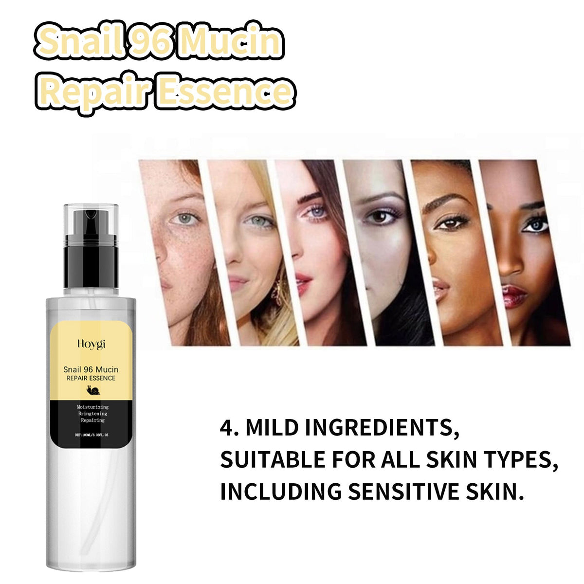 Snail Collagen Serum, Fade Fine Lines, Brighten & Firm Skin, Moisturizer ,100ml