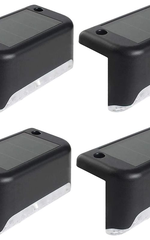 4 Pack Solar Deck Lights LED Solar Step Lights Waterproof Fence Lights For Outdoor Steps Fence