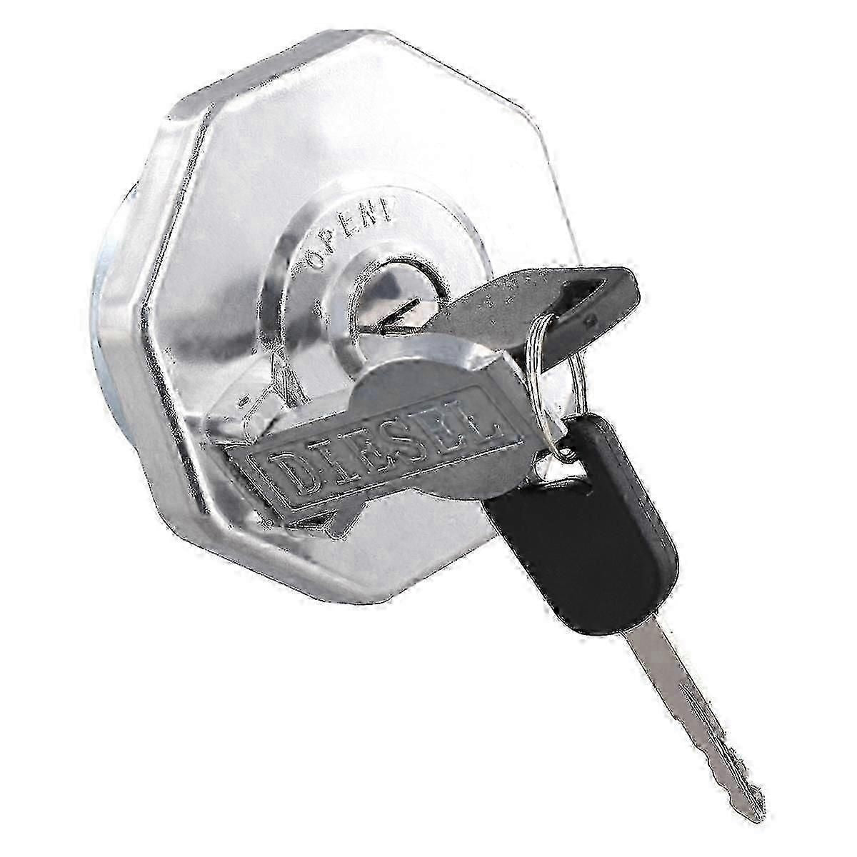 Car Fuel Cap With Key For Npr Nqr 4hk1 8-98146010-0 8-98088982-0 Silver