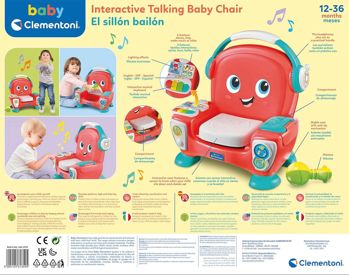 Baby Clementoni Interactive Talking Music Chair