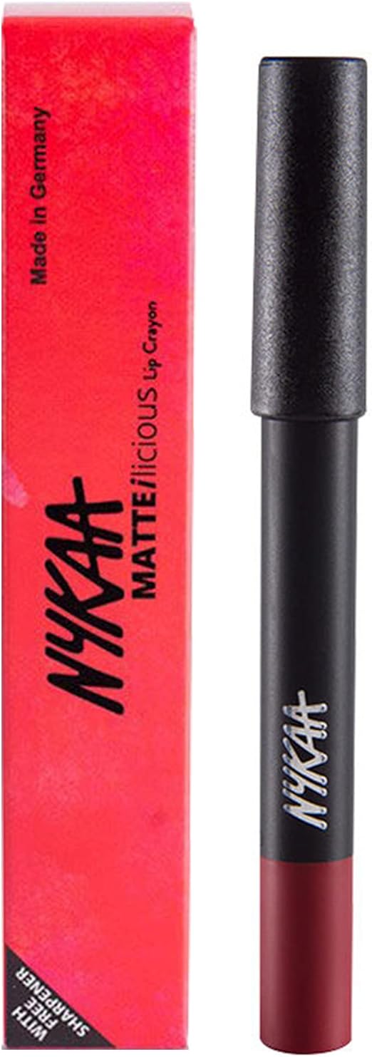 Nykaa Matteilicious lip crayon Perfect Plum02