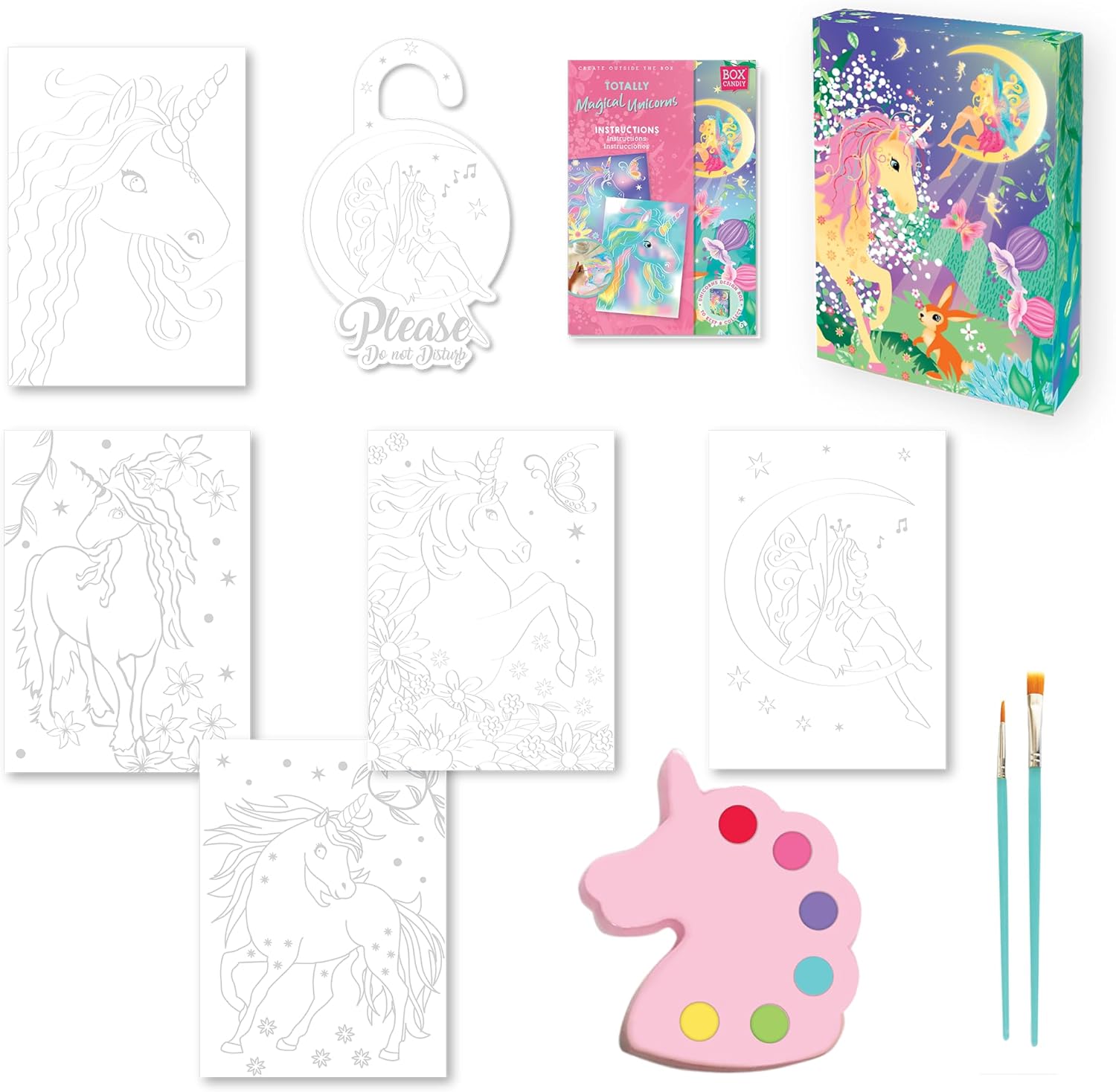Box CanDIY Totally Magical Unicorns Watercolor Art Kit, 6+ years