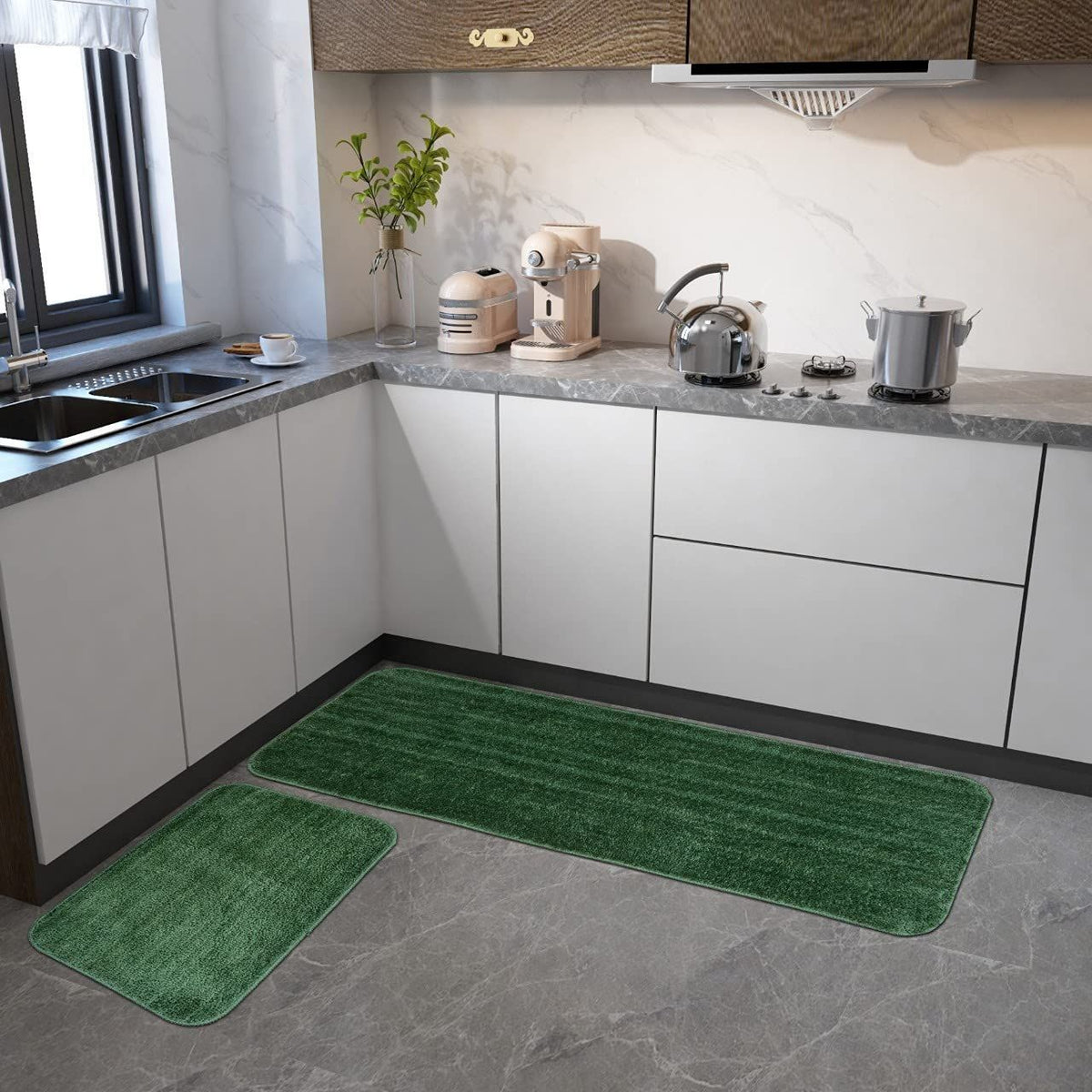 AIESY® 2pcs Micro Anti Slip Soft Runner Door Mat for Kitchen