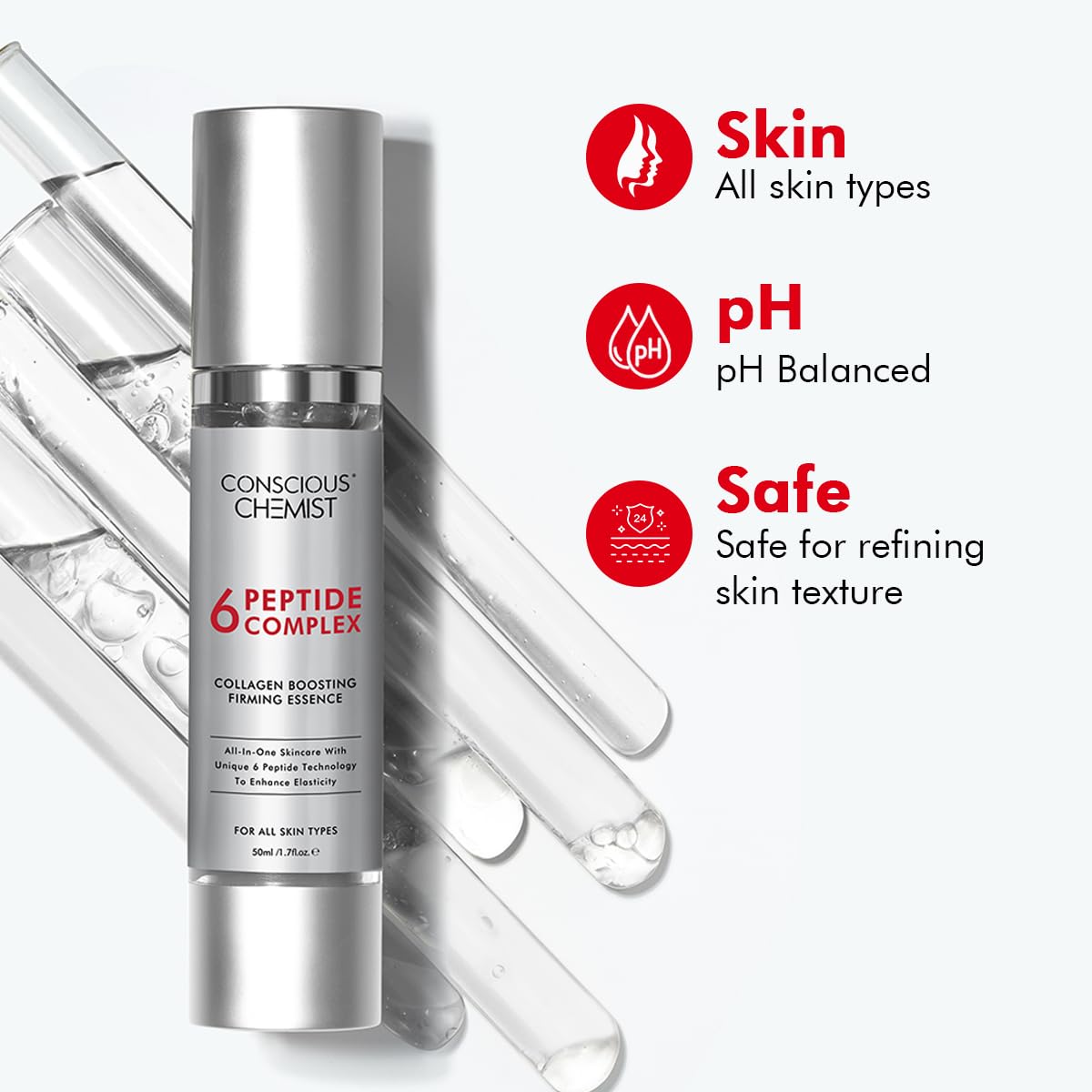 Conscious Chemist 6 Peptide Serum for Face | 50ml