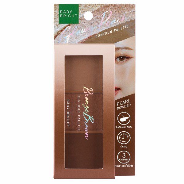 BRONZE BROWN CONTOUR PALETTE 4G X 3COLORS BABY BRIGHT (M)