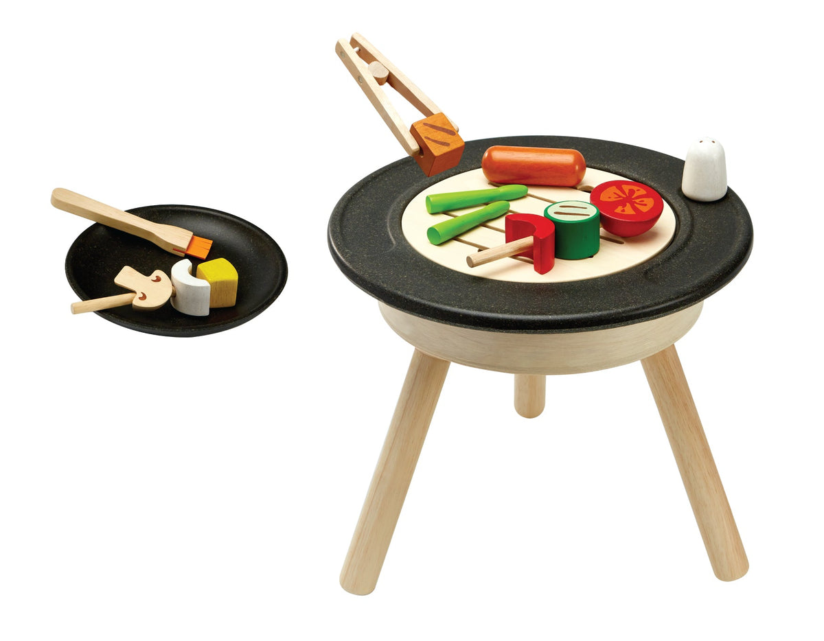 PlanToys BBQ Playset — Wooden Pretend Play Set