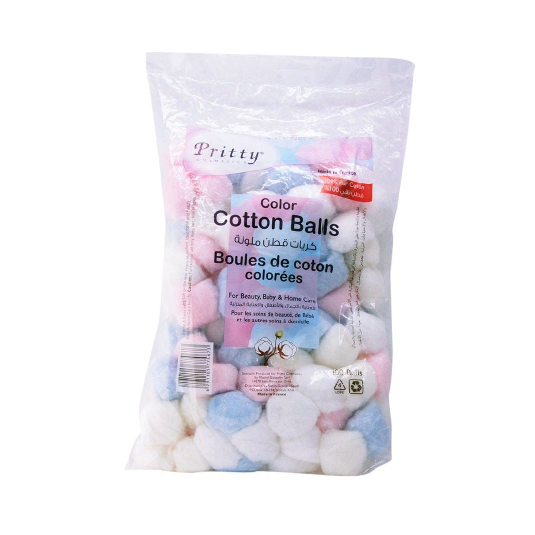 Pritty Cosmetics Cotton Balls, 100 Pieces