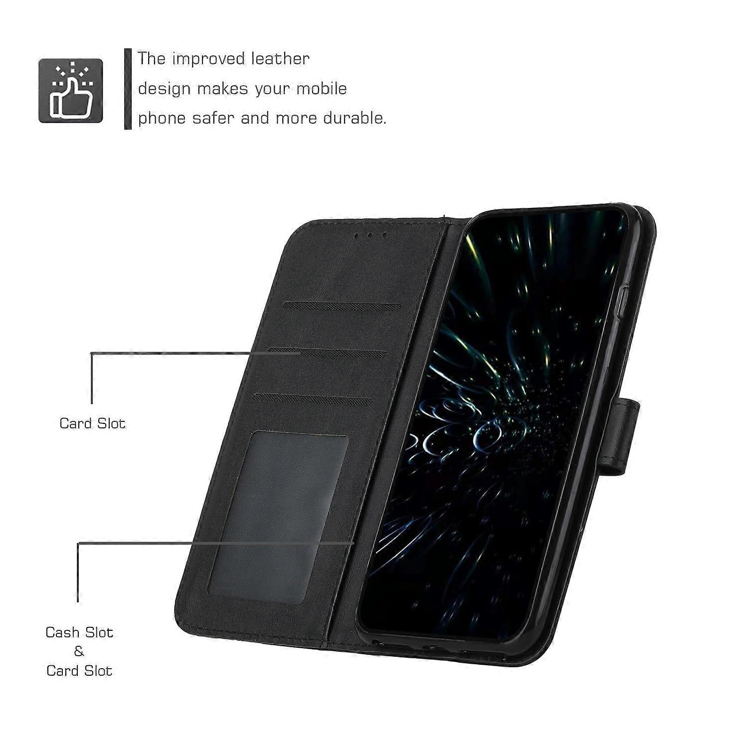 Protective Leather Phone Flip Cover For Motorola Edge 50 5G