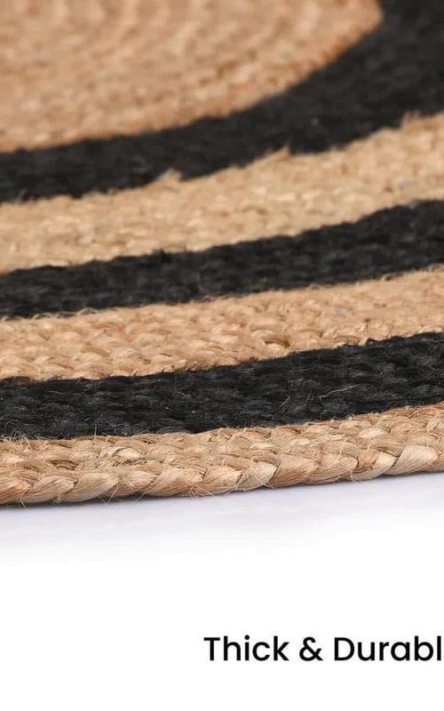 AIESY® Beautiful Handwoven Jute Reversible Carpet for Room