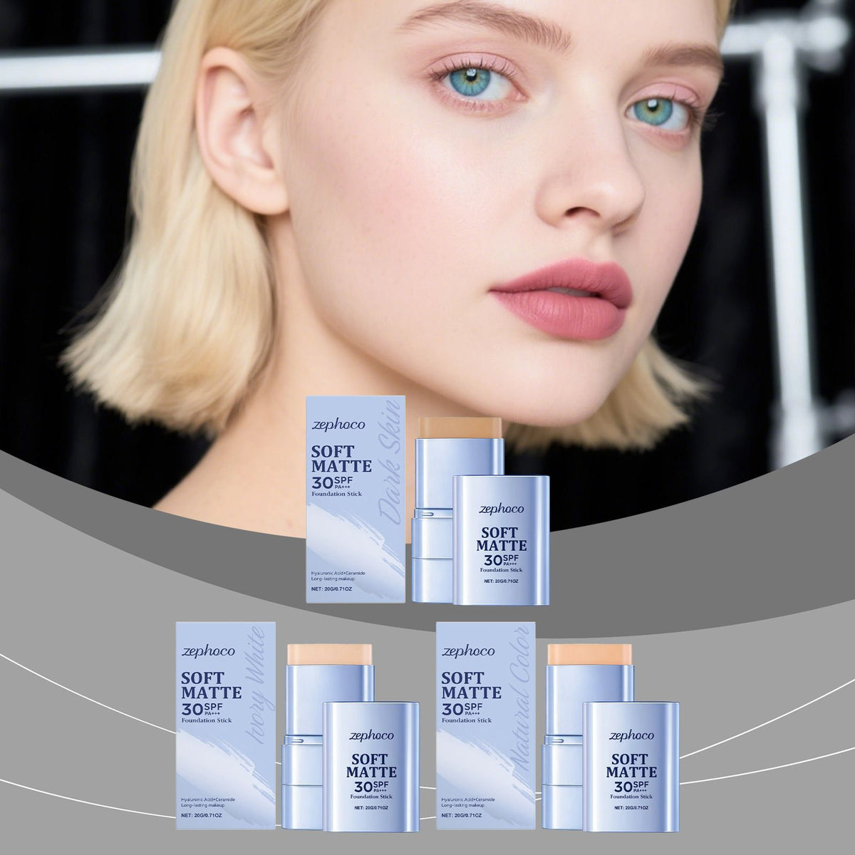 20g Matte Foundation Stick with Smooth Blend and Flawless Base