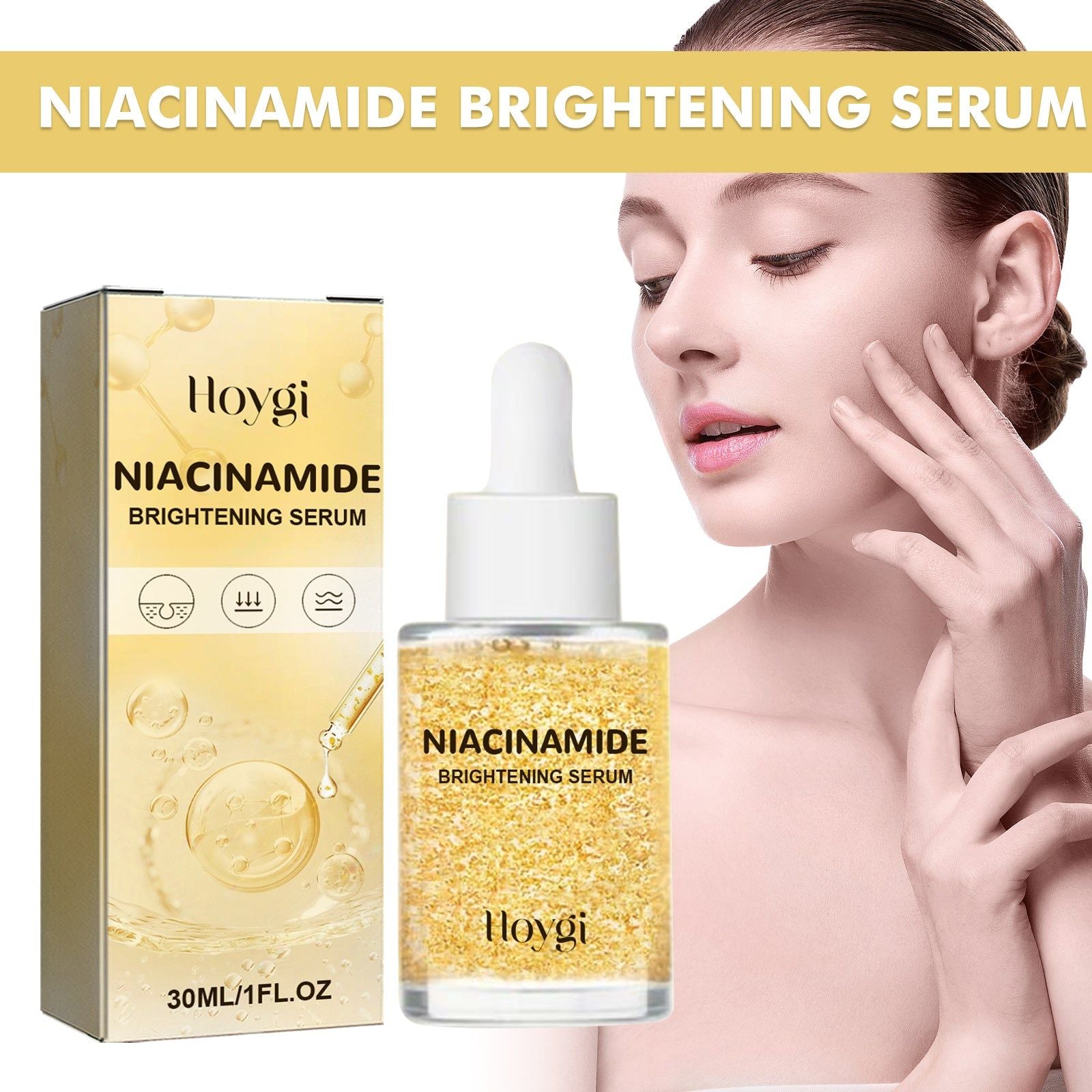 Niacinamide Brightening Serum for Glowing Skin, Hydrating, Fine Lines, Pore Refinement ,30ml