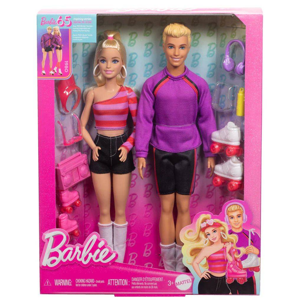 Barbie 65th Anniversary Barbie and Ken Roller Skating Dolls Set