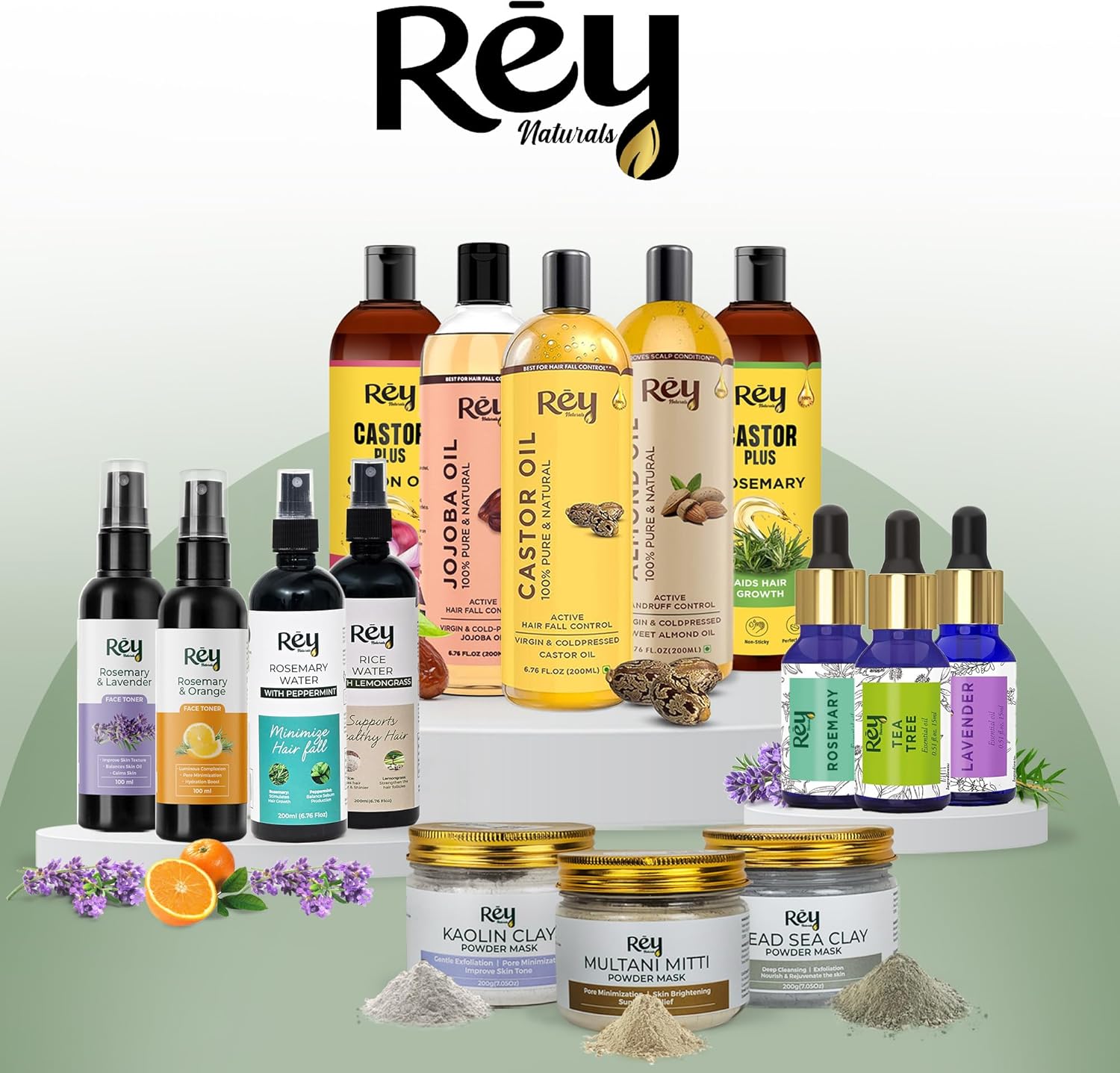 Rey Naturals Rosemary essential oil for hair growth, Skin and Aroma 15 ml