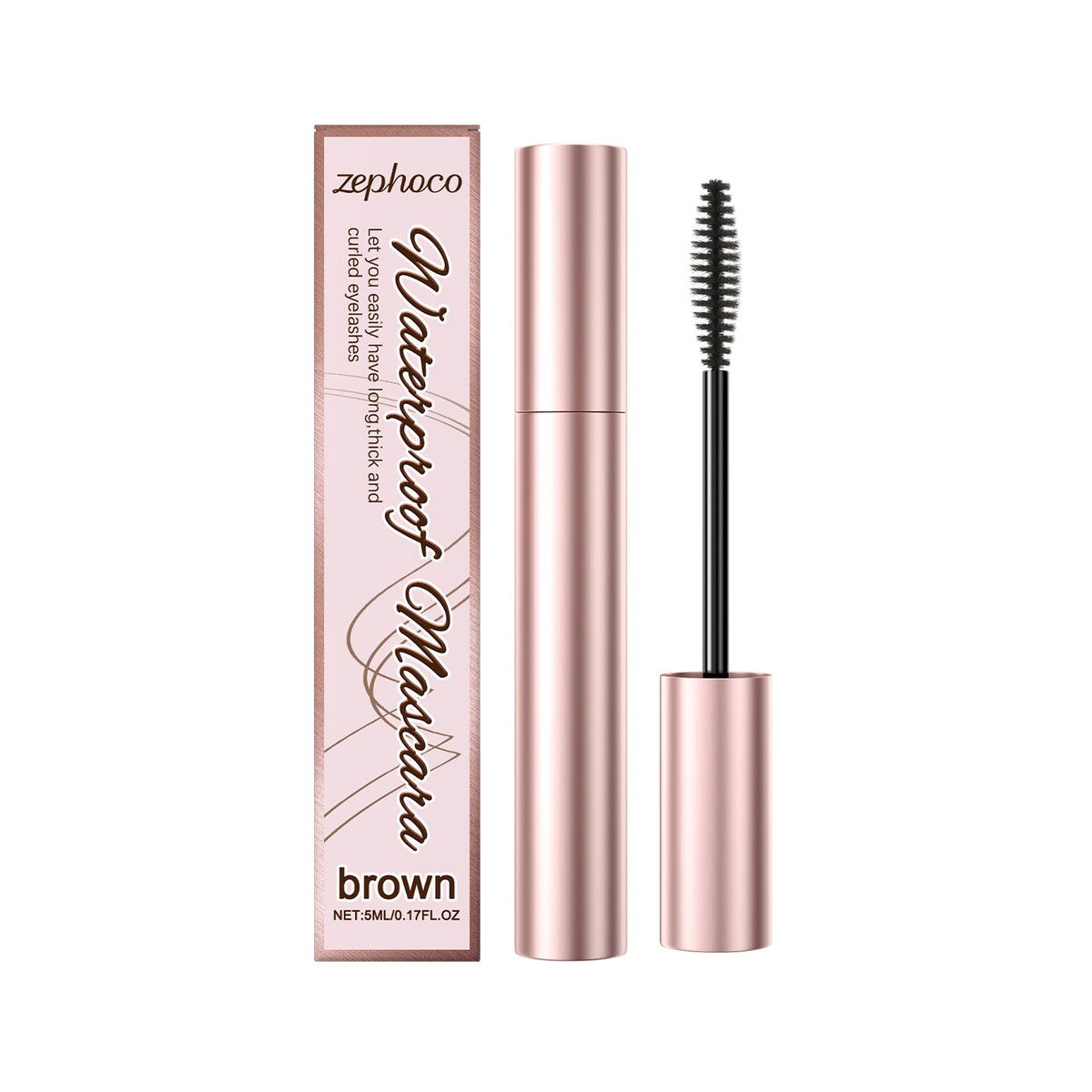 Brown Curl Mascara, Natural Beauty Enhancer, Voluminous, Long-Lasting, Easy Application ,5ml