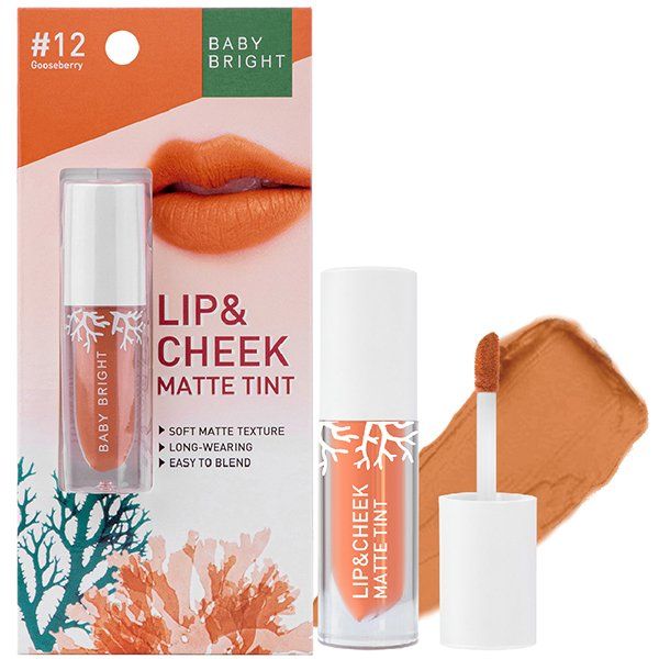LIP & CHEEK MATTE TINT 2.4G BABY BRIGHT (M) #12 GOOSEBERRY