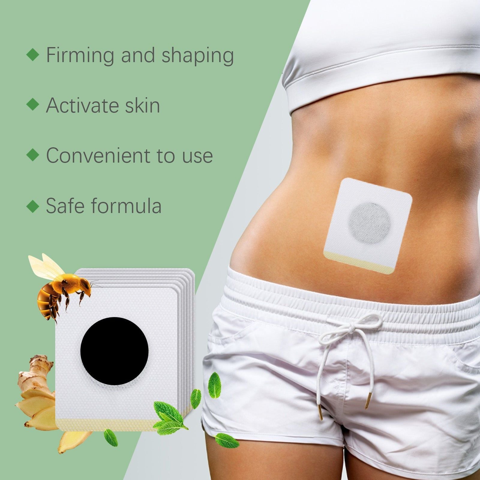 Bee Venom Slimming Navel Patch, Natural Fat Burner, Detox, Boost Metabolism, Body Slimming ,7pcs