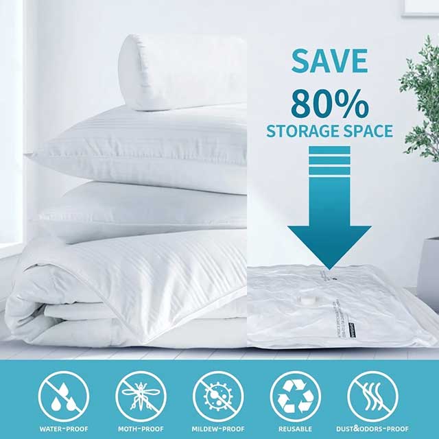Vacuum Storage Space Sealed Bags – Large, Durable, Reusable, and Vacuum-Seal for Clothes, Bedding, and More