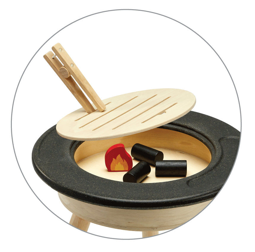 PlanToys BBQ Playset — Wooden Pretend Play Set