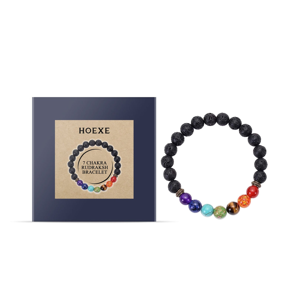 Colorful Volcanic Stone Bracelet, Healing Jewelry, Adjustable Beaded Bracelet, Trendy Accessory ,1pcs