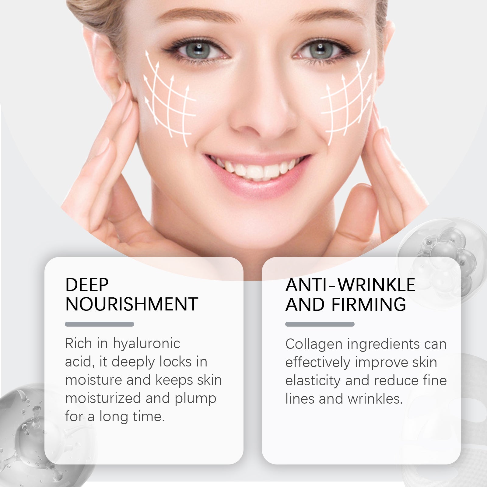 Collagen Mask, Moisturizing Replenishing, Anti-Aging, Hydrating, Firming, Skin Nourishing ,1pcs