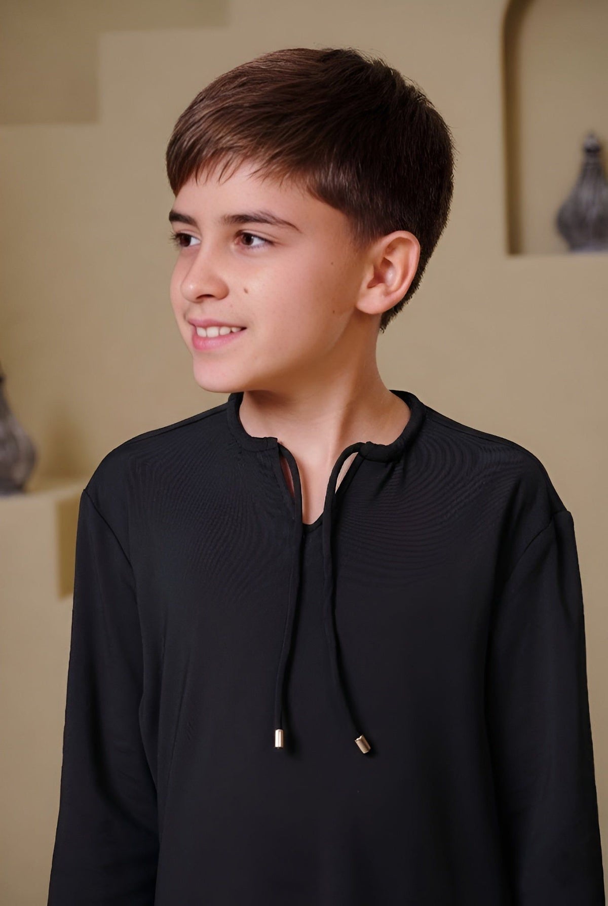 Sahil  Kids Abaya - Black