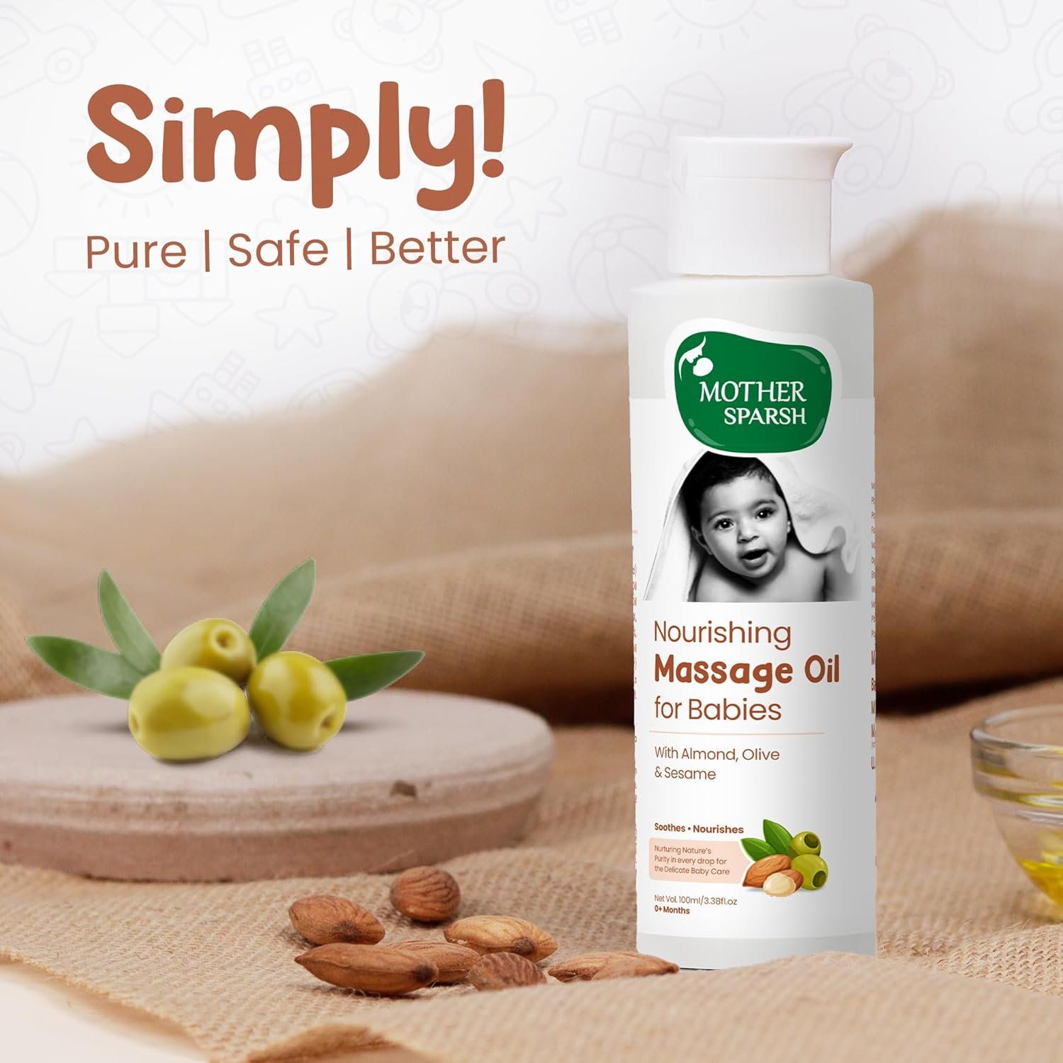 Mother Sparsh – Nourishing Massage Oil for Babies 0+M - 100ml
