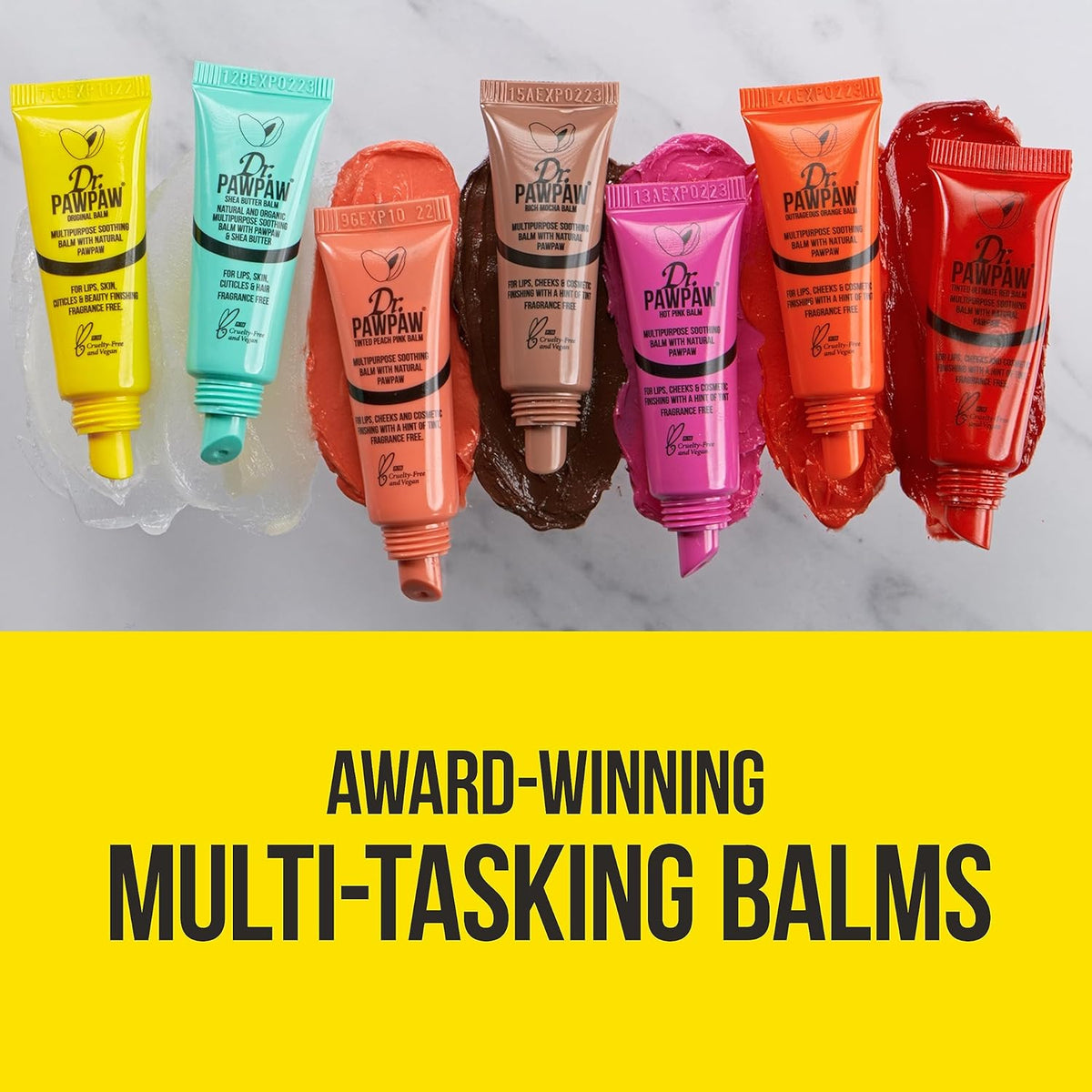 Dr. Pawpaw Tinted Peach Pink Balm - Multi-purpose Balm, Pawpaw Lip Balm, Lip Balm, Tinted Balm, Skin Highlighter, Smooth Skin, Cracked Lips, Vegan Beauty, Ethical Beauty, 25ml