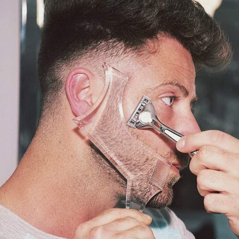 2 Pack Beard Shaping Comb Symmetric Beards Shaper Styling Trim Template Facial Hair Grooming Tool